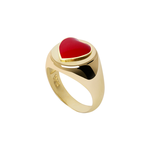  Gold heart ring - Gold Heart Ring -  The Future Rocks -    1 