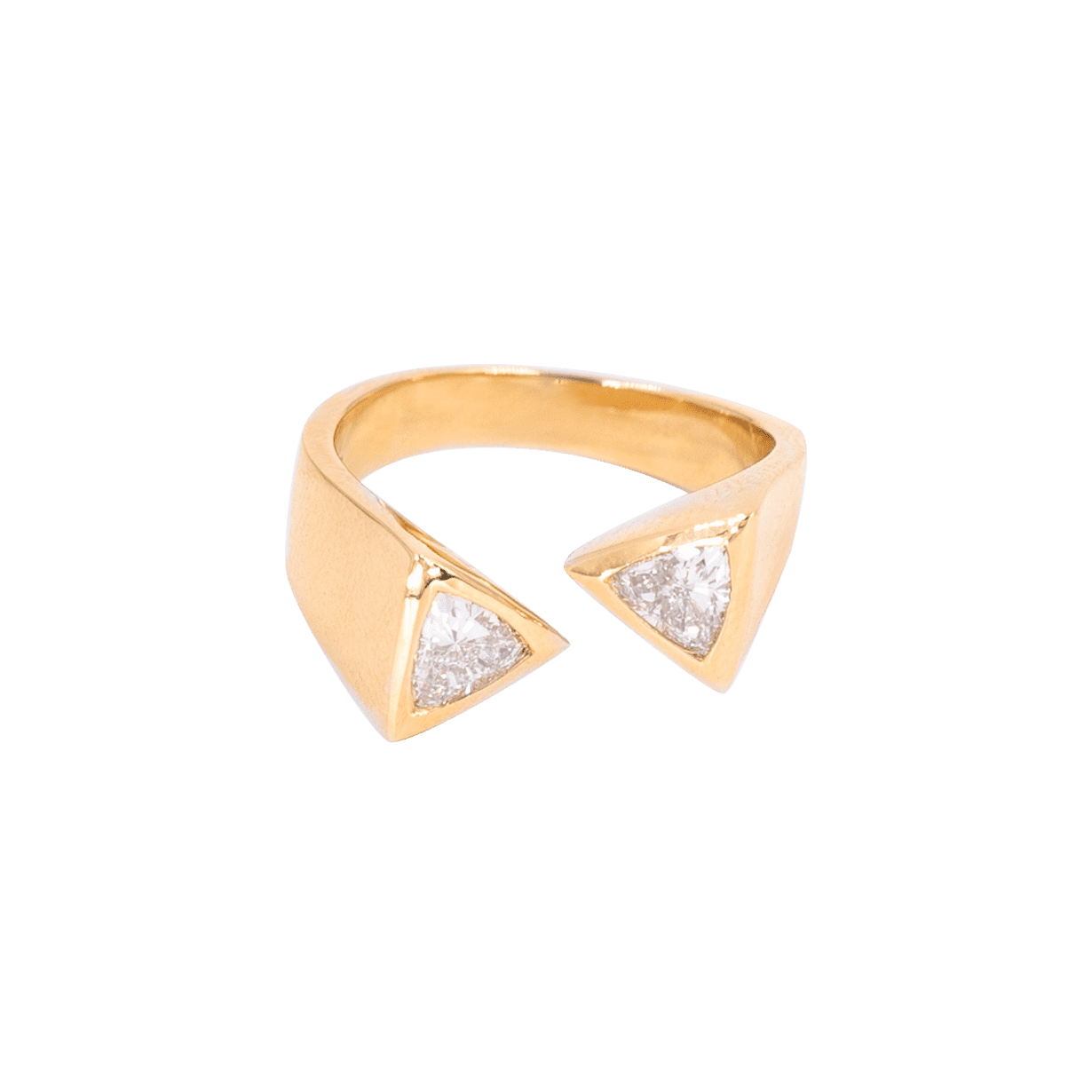  Triangle open ring - Triangle Diamond Open Ring -  The Future Rocks -    1 