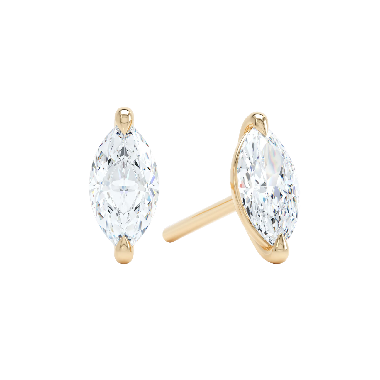  The marquise stud - Marquise Cut Lab-Grown Diamond Stud Earrings -  The Future Rocks -    1 