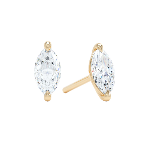  The marquise stud - Marquise Cut Lab-Grown Diamond Stud Earrings -  The Future Rocks -    1 