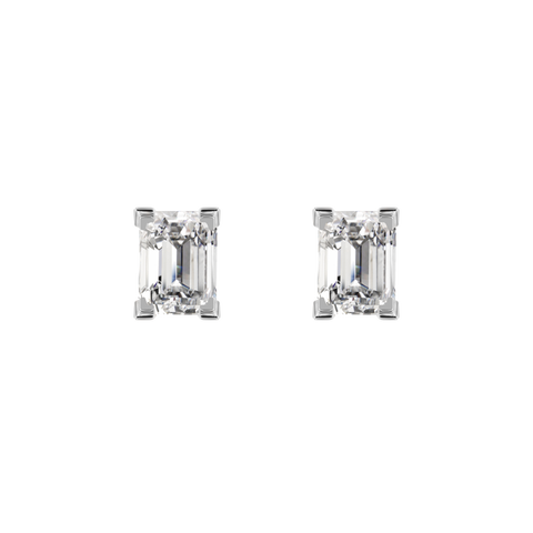  Jupiter solitaire earrings - Emerald Cut Lab-Grown Diamond Solitaire Stud Earrings -  The Future Rocks  -    4 