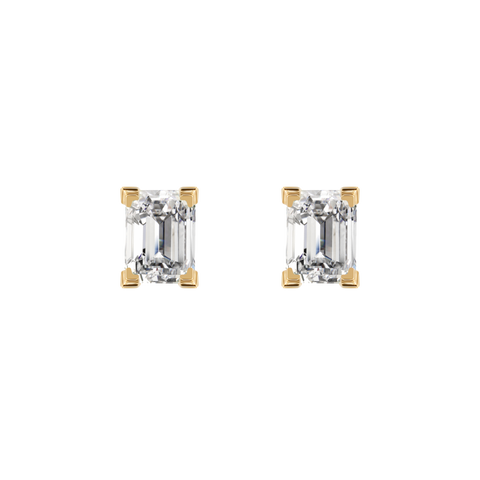  Jupiter solitaire earrings - Emerald Cut Lab-Grown Diamond Solitaire Stud Earrings -  The Future Rocks  -    5 