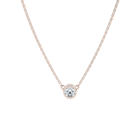  Koh necklace - Lab-Grown Diamond Solitaire Bezel Necklace -  The Future Rocks  -    1 