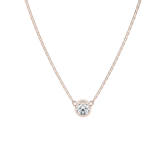  Koh necklace - Lab-Grown Diamond Solitaire Bezel Necklace -  The Future Rocks  -    1 