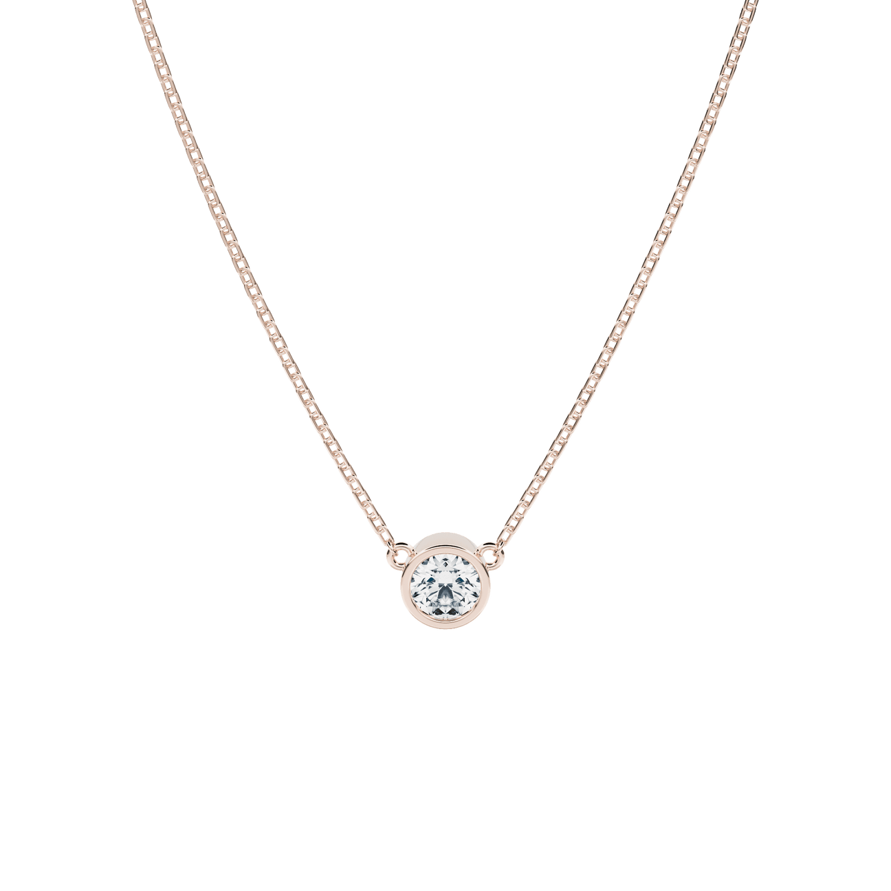  Koh necklace - Lab-Grown Diamond Solitaire Bezel Necklace -  The Future Rocks -    1 