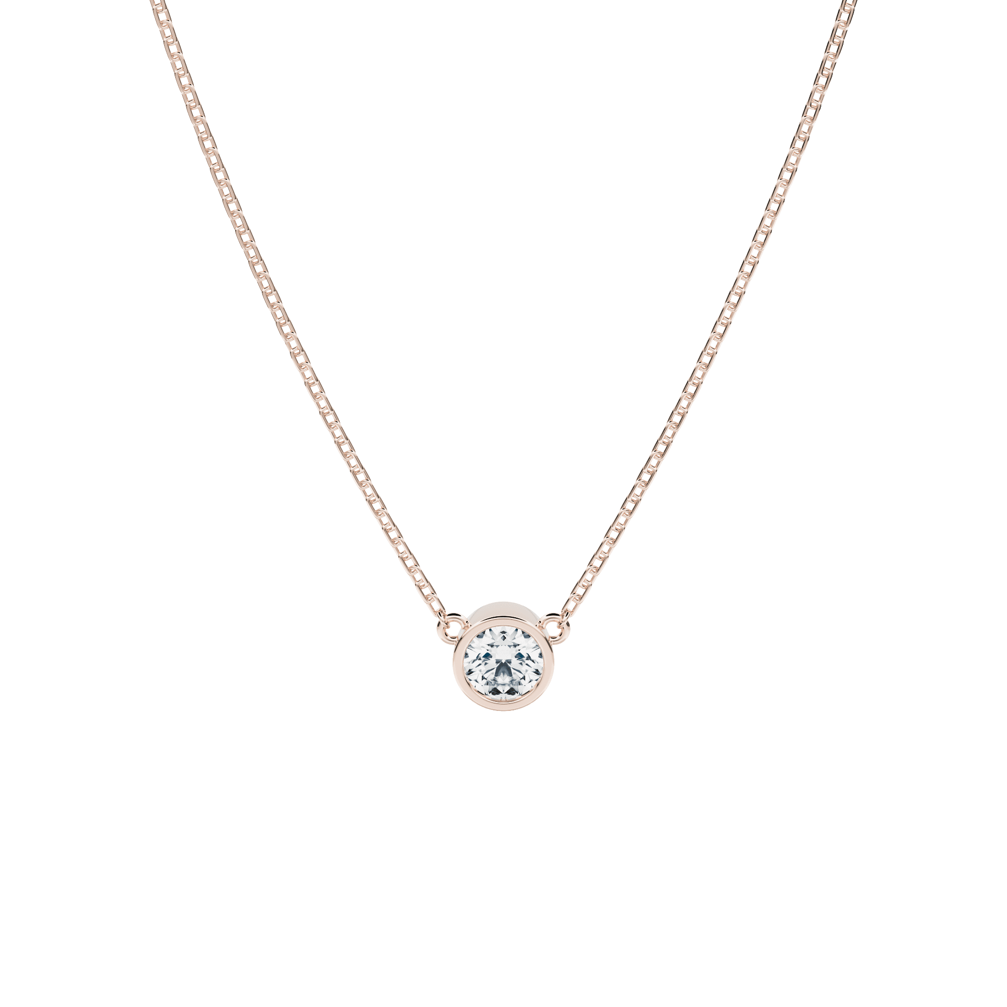  Koh necklace - Lab-Grown Diamond Solitaire Bezel Necklace -  The Future Rocks -    1 