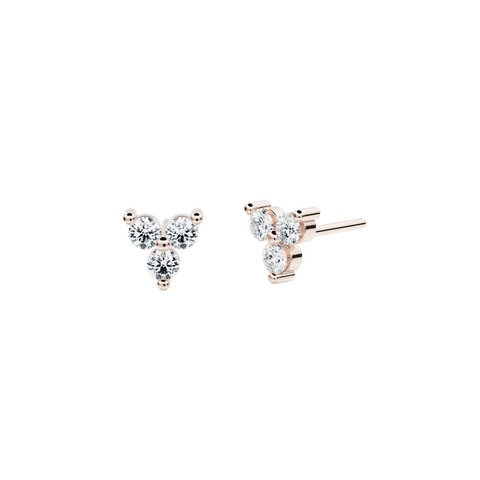  Lerala earrings - Three Stone Lab-Grown Diamond Earrings -  The Future Rocks  -    1 
