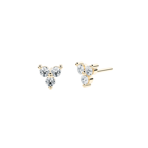  Lerala earrings - Three Stone Lab-Grown Diamond Earrings -  The Future Rocks  -    3 