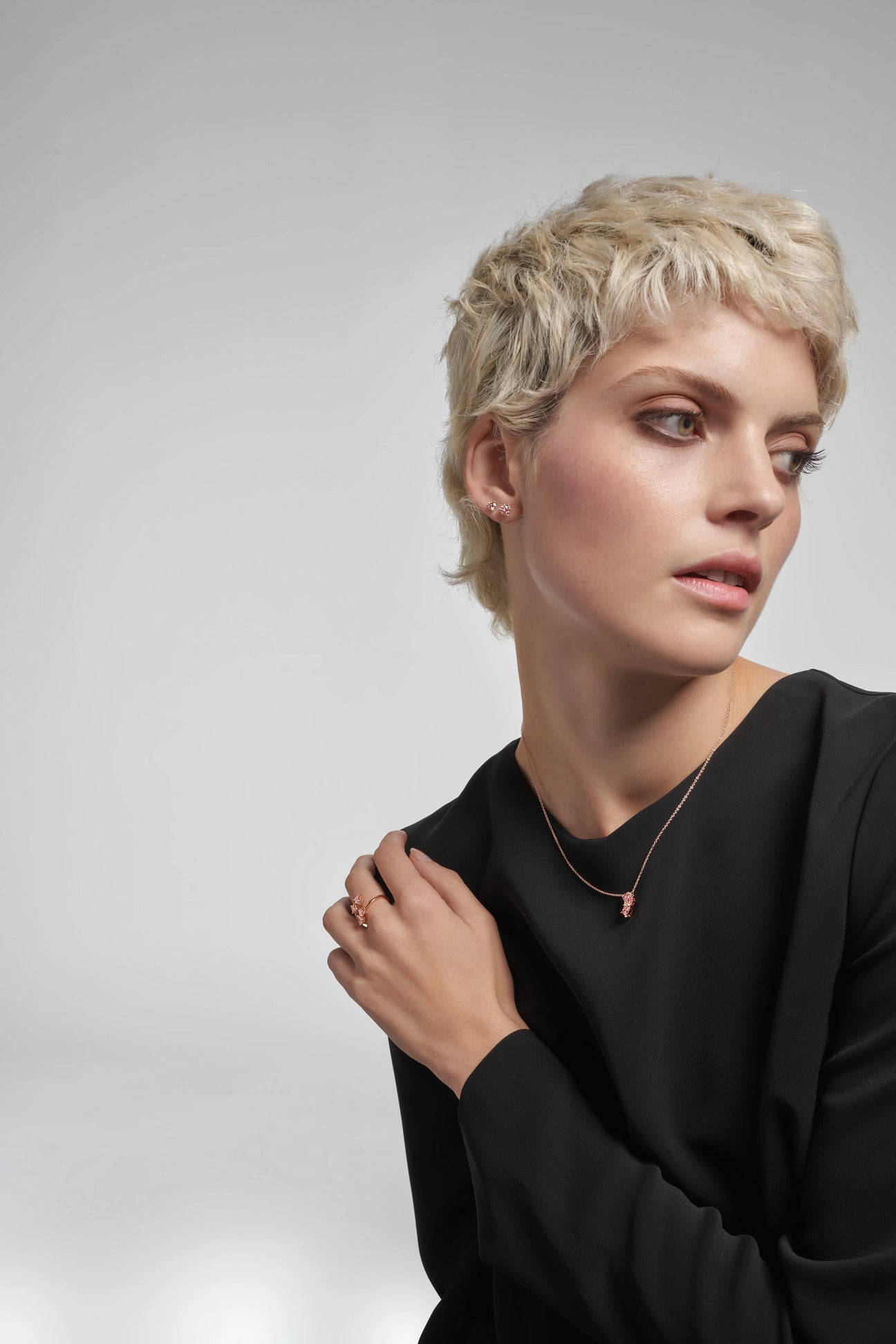  Round brilliant flatback earrings - Round brilliant flatback earrings -  The Future Rocks -    3 