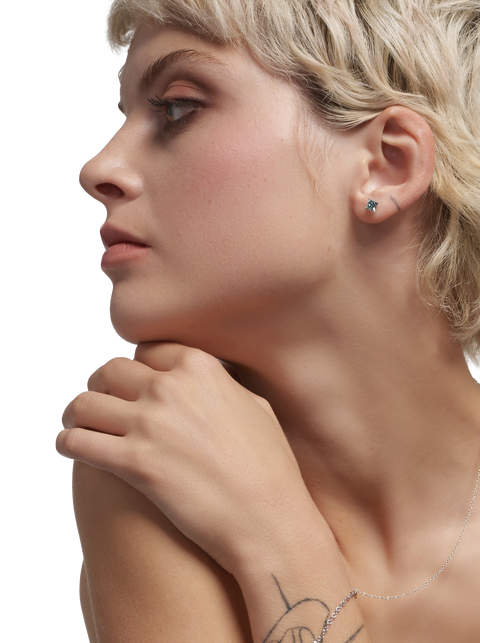 Princess flatback earrings