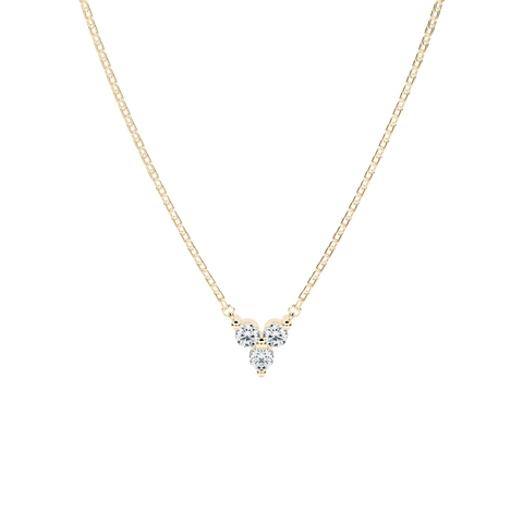  Lerala necklace - Three Stone Lab-Grown Diamond Pendant Necklace -  The Future Rocks  -    3 