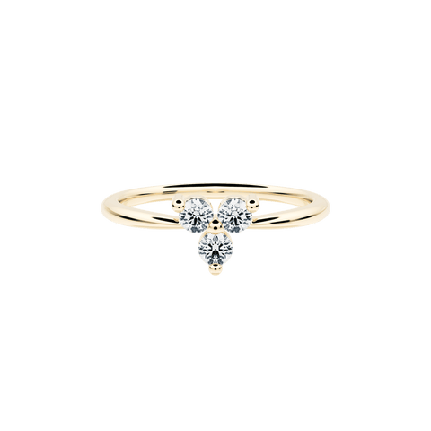  Lerala ring - Three Stone Small Lab-Grown Diamond Ring -  The Future Rocks  -    4 