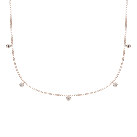  Lyra necklace - Five Stone Diamond Necklace -  The Future Rocks  -    1 