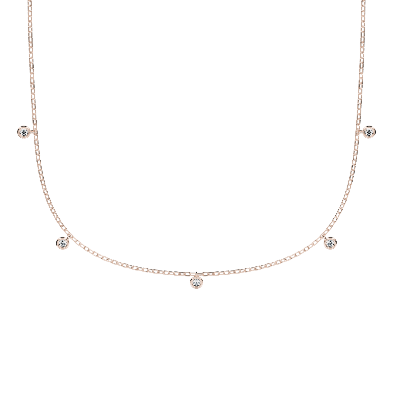  Lyra necklace - Five Stone Diamond Necklace -  The Future Rocks -    1 