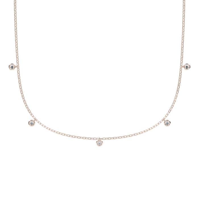  Lyra necklace - Five Stone Diamond Necklace -  The Future Rocks -    1 