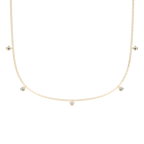  Lyra necklace - Five Stone Diamond Necklace -  The Future Rocks  -    6 