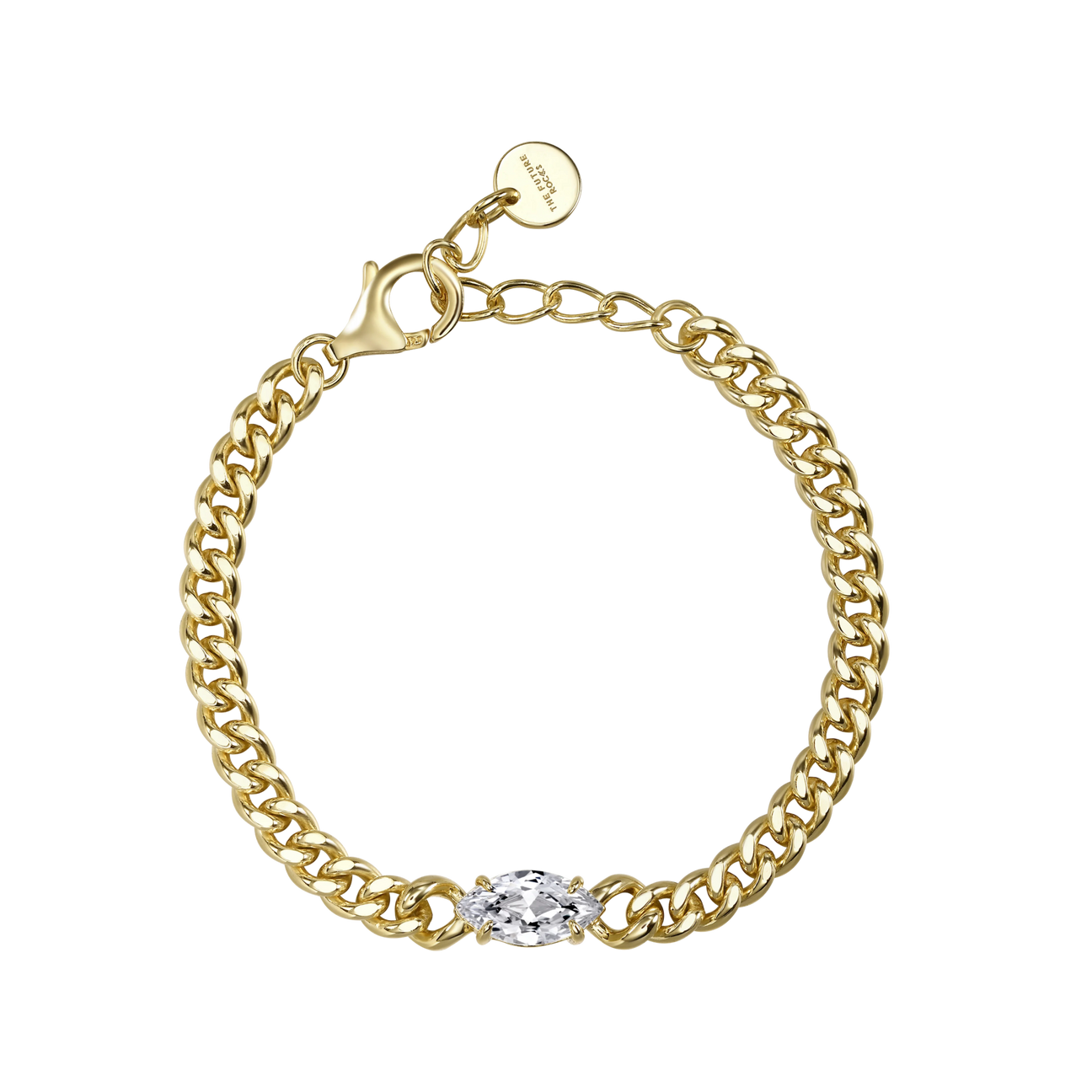  Lara marquise curb-link bracelet 1ct - Lara marquise curb-link bracelet 1ct -  The Future Rocks -    5 