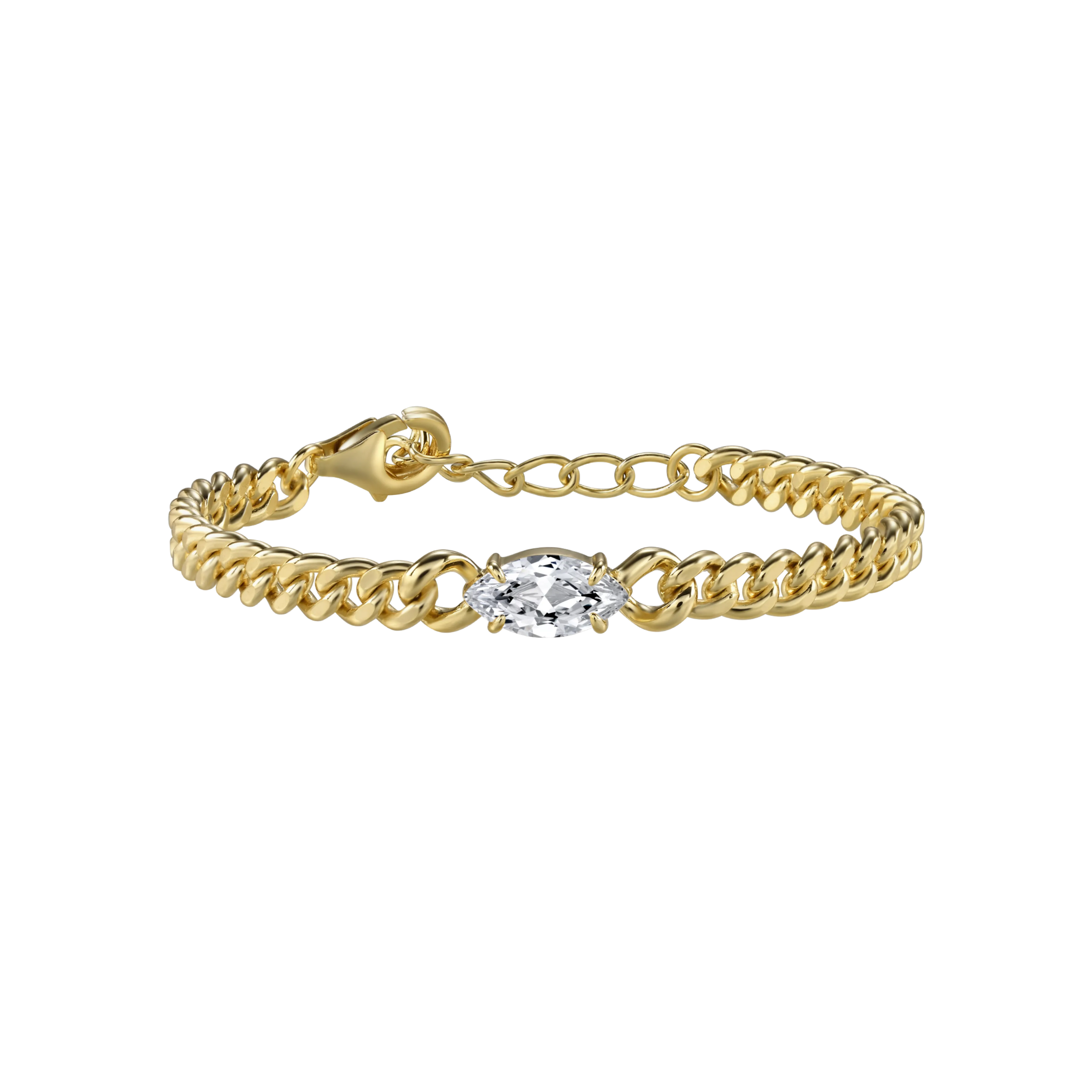  Lara marquise curb-link bracelet 1ct - Lara marquise curb-link bracelet 1ct -  The Future Rocks -    1 