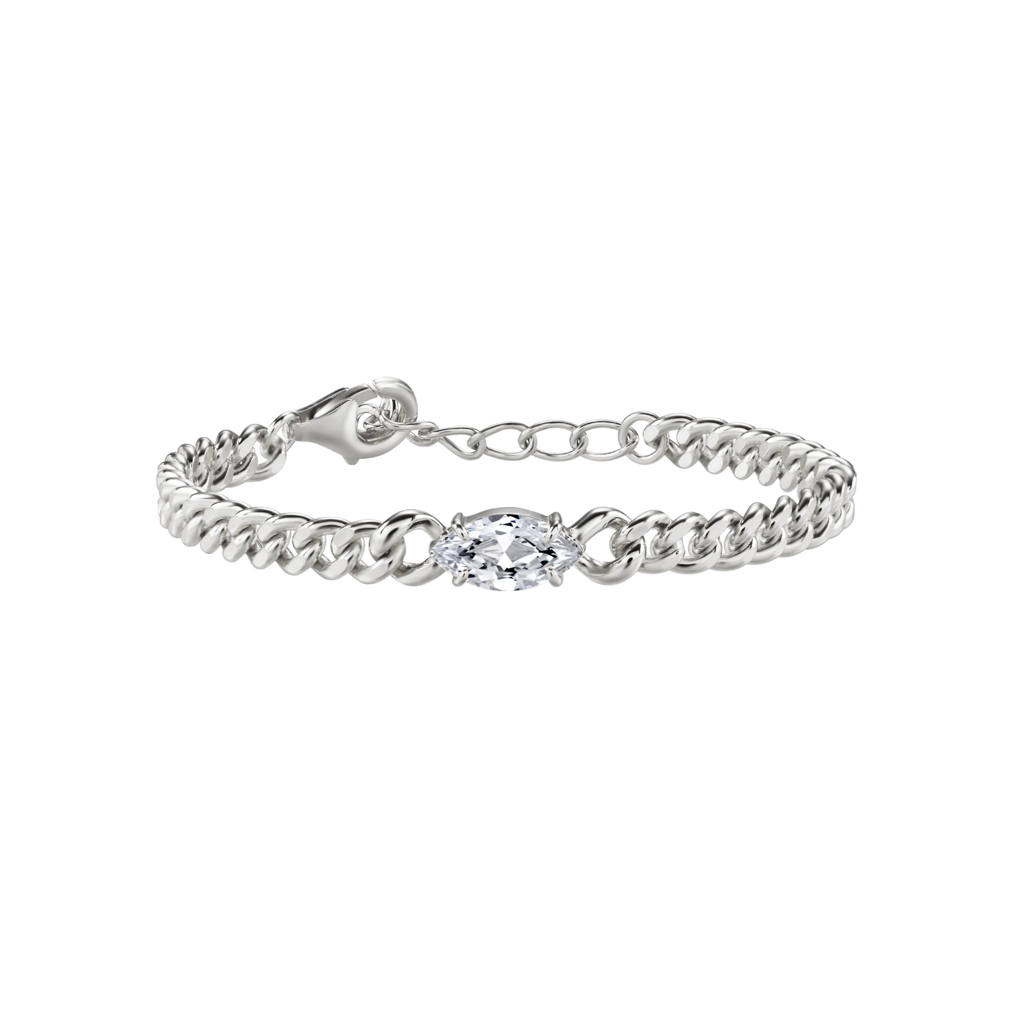  Lara marquise curb-link bracelet 1ct - Lara marquise curb-link bracelet 1ct -  The Future Rocks -    3 