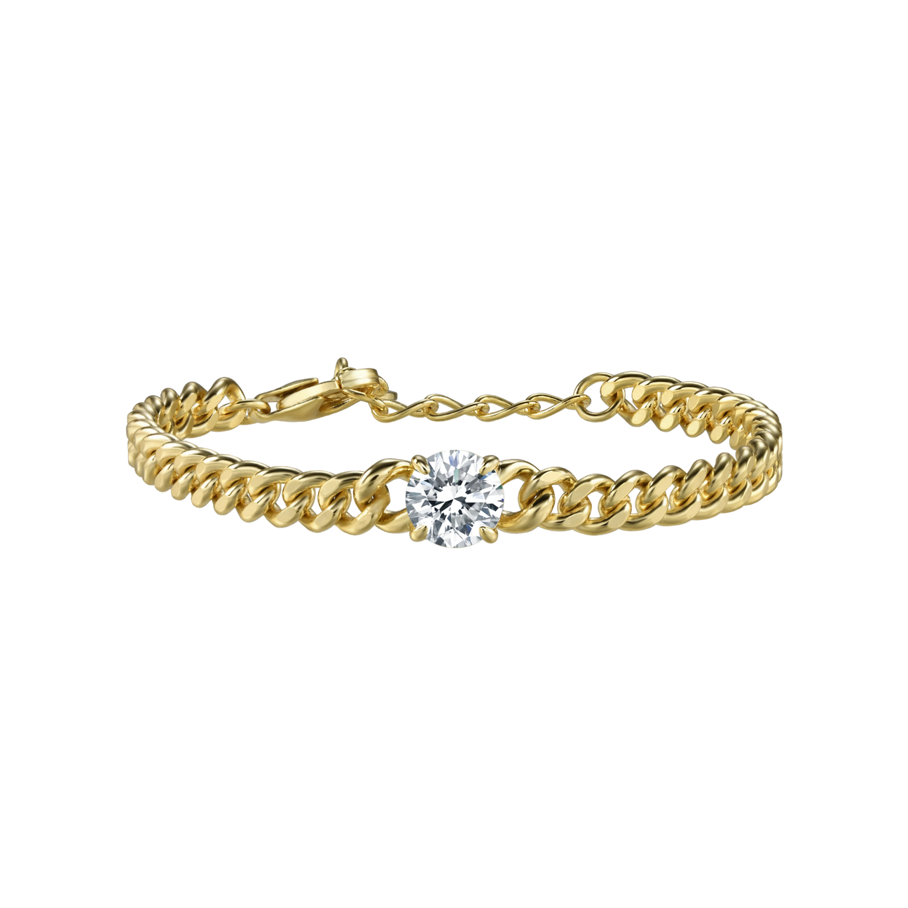  Leila round curb-link bracelet 1ct - Leila round curb-link bracelet 1ct -  The Future Rocks -    1 