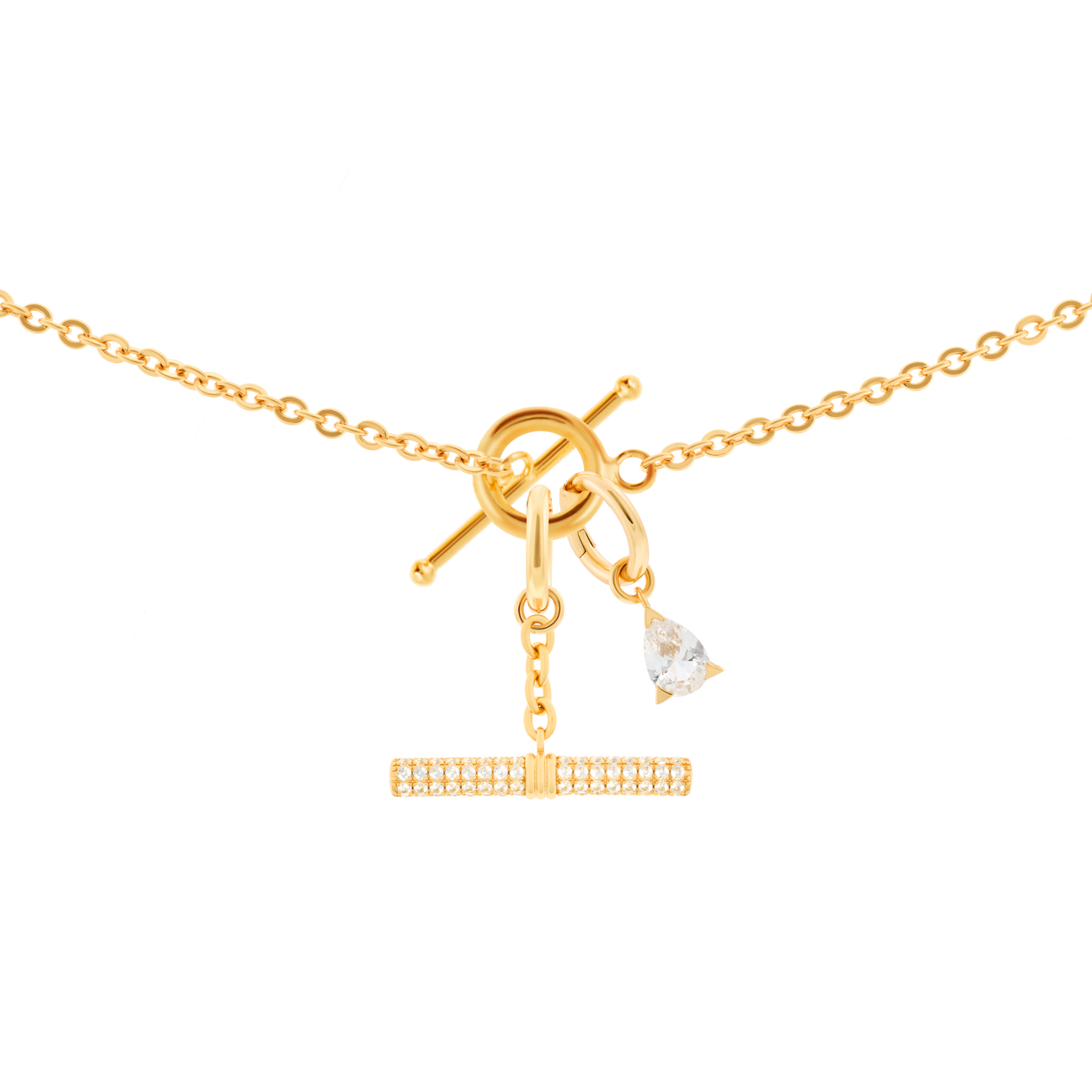  Gaia necklace with 2 charms in gold vermeil - Gaia necklace with 2 charms in gold vermeil -  The Future Rocks -    2 