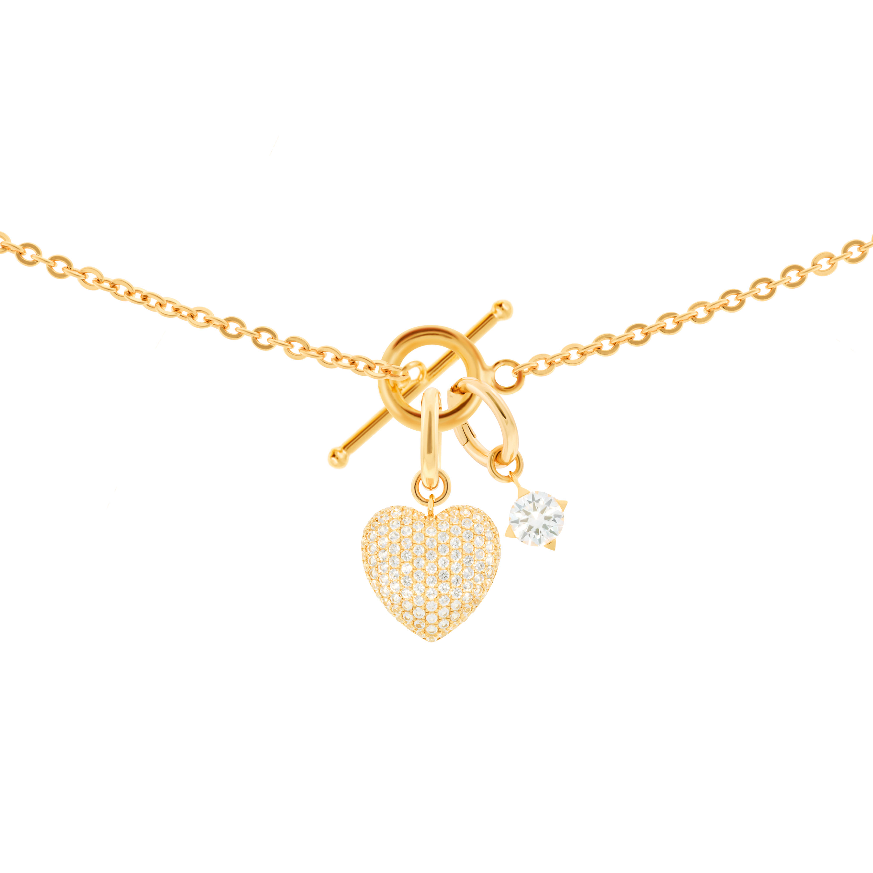  Gaia necklace with 2 charms in gold vermeil - Gaia necklace with 2 charms in gold vermeil -  The Future Rocks -    7 