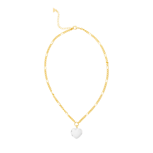  Love locket silver necklace - Heart Locket Pendant Necklace -  The Future Rocks -    1 