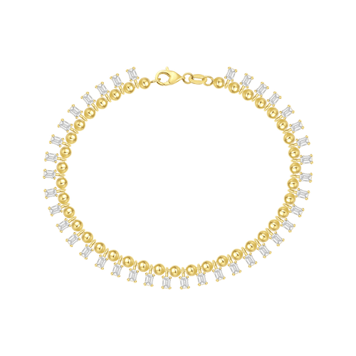  Love beads emerald bead ball bracelet - 18K Gold Beaded Bracelet with Emerald Diamonds -  The Future Rocks -    1 