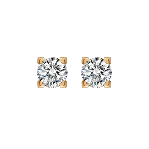 Luna solitaire earrings - Round Cut Lab-Grown Diamond Solitaire Stud Earrings -  The Future Rocks  -    5 