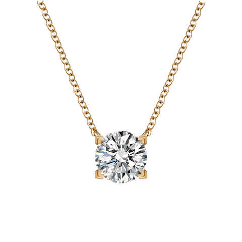  Luna solitaire necklace - Round Cut Lab-Grown Diamond Solitaire Necklace -  The Future Rocks  -    5 