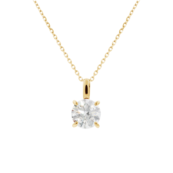  Luna solitaire bale necklace 2ct - Lab-Grown Diamond Solitaire Bale Necklace 2ct -  The Future Rocks -    1 