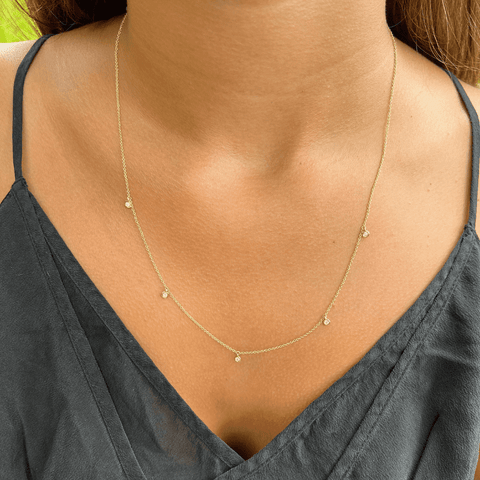  Lyra necklace - Five Stone Diamond Necklace -  The Future Rocks  -    4 