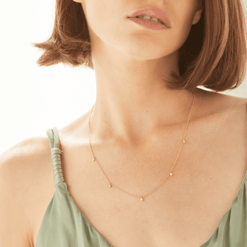  Lyra necklace - Five Stone Diamond Necklace -  The Future Rocks  -    7 