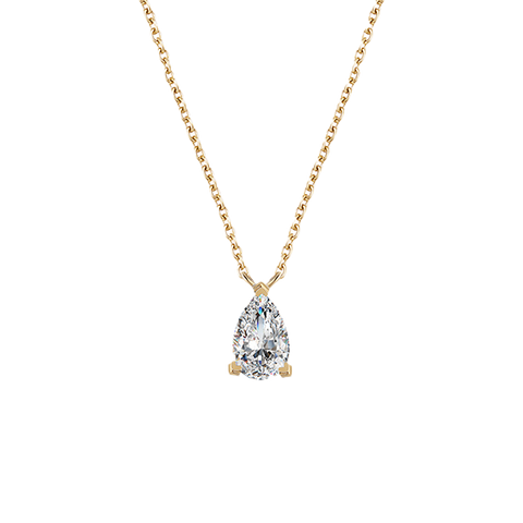  Mars solitaire necklace - Pear Cut Lab-Grown Diamond Solitaire Necklace -  The Future Rocks  -    4 