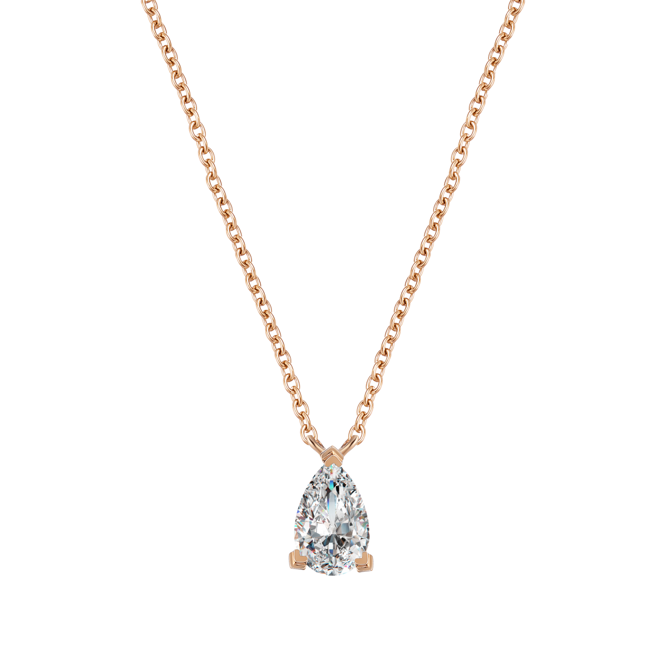  Mars solitaire necklace - Pear Shaped Diamond Solitaire Pendant -  The Future Rocks -    1 