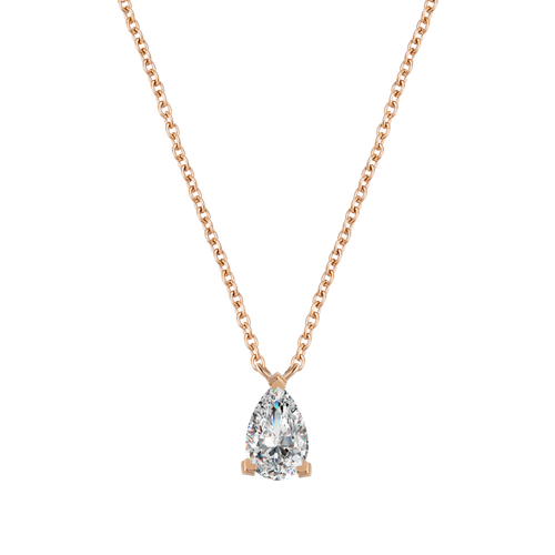  Mars solitaire necklace - Pear Shaped Diamond Solitaire Pendant -  The Future Rocks -    1 