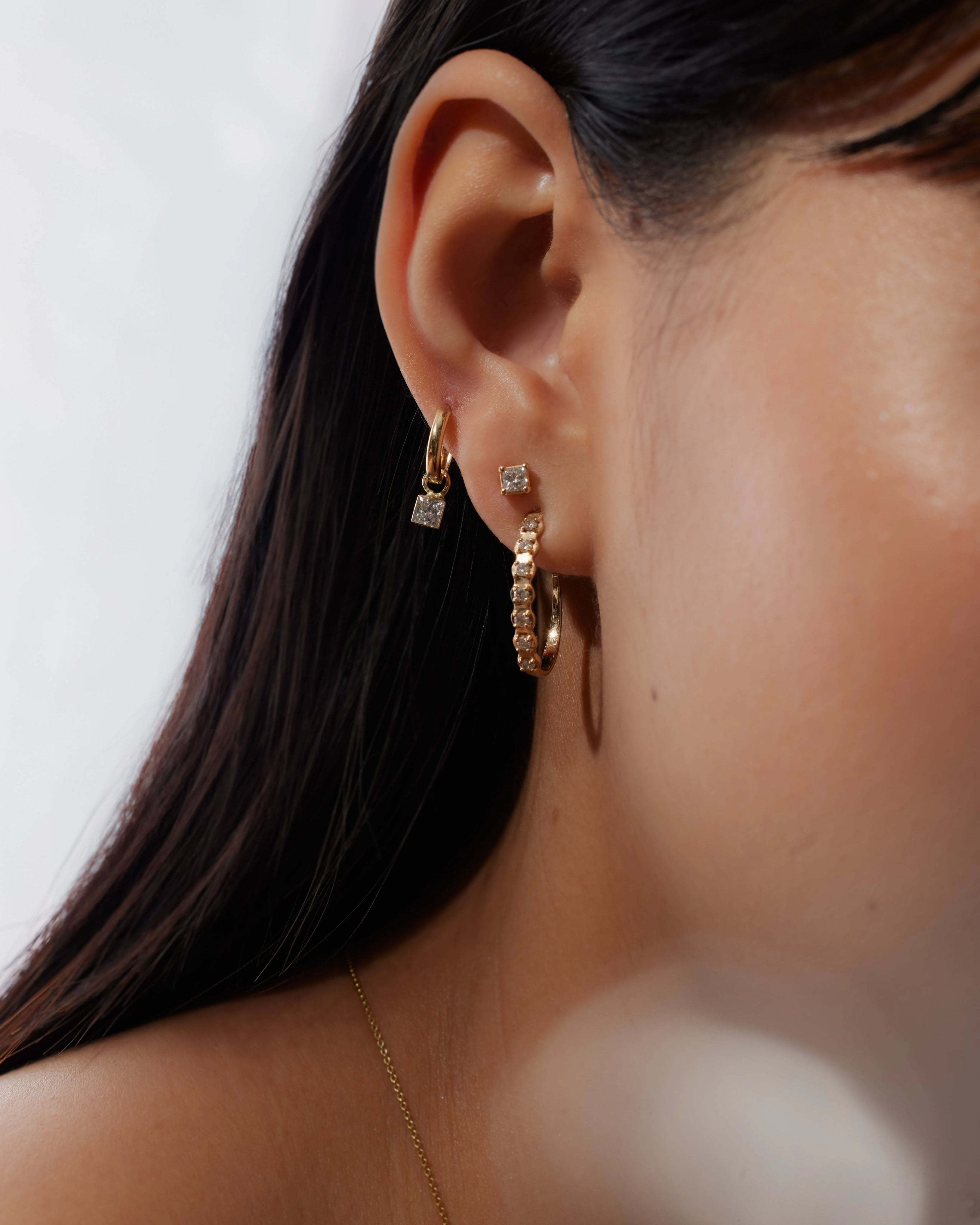  Square diamond earring charm - Square diamond earring charm -  The Future Rocks -    5 