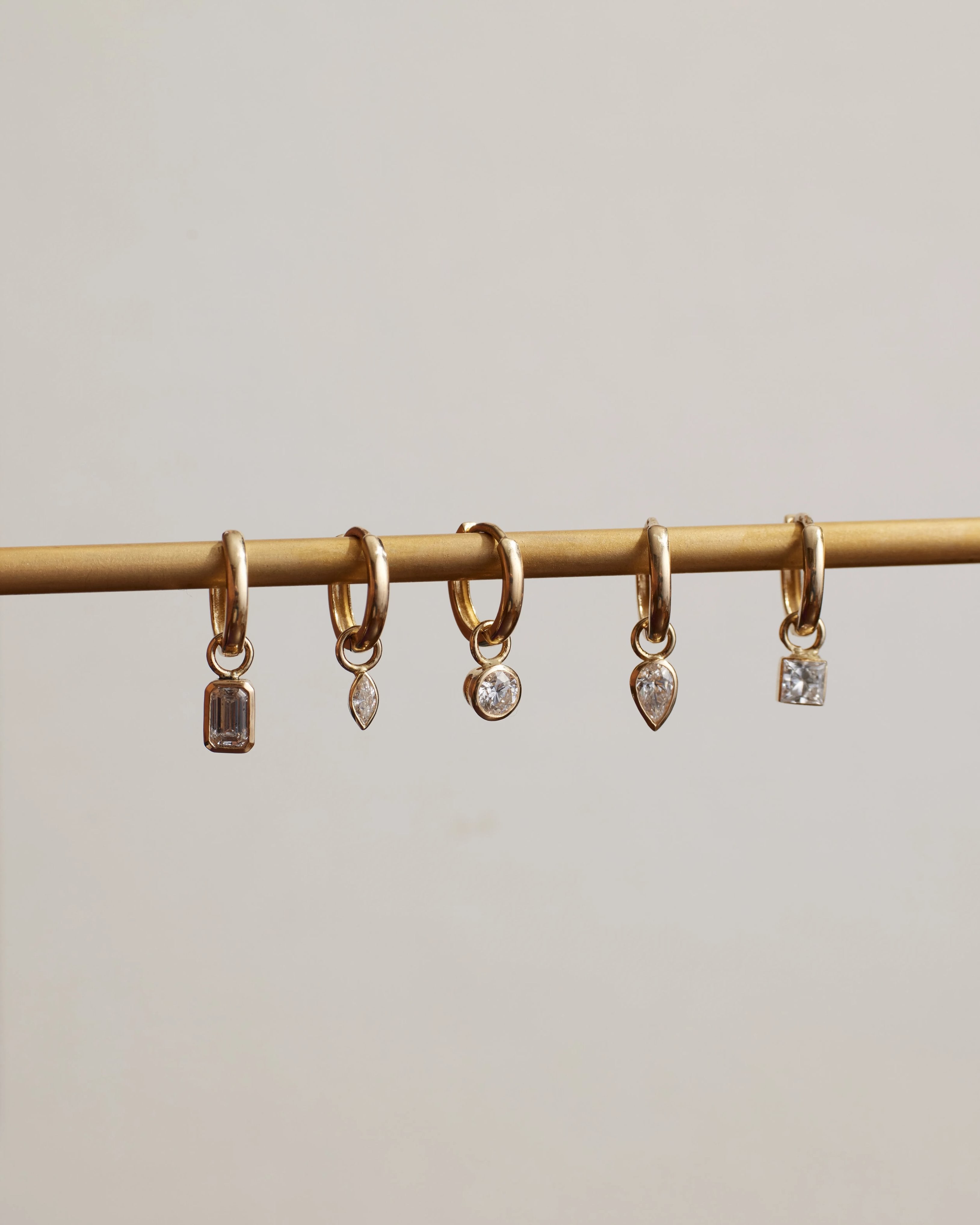  Baguette diamond earring charm - Baguette diamond earring charm -  The Future Rocks -    2 