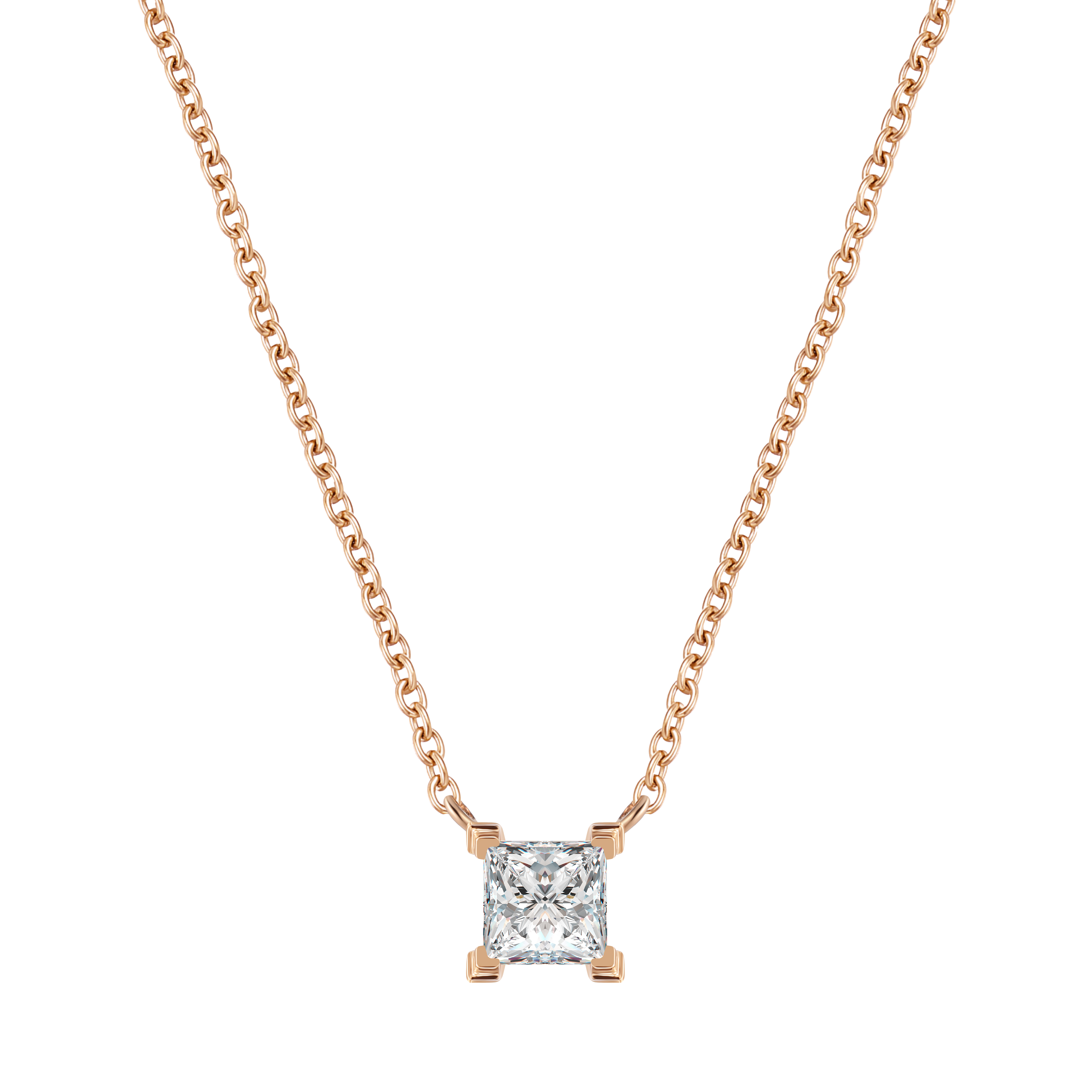  Mercury solitaire necklace - Princess Cut Lab-Grown Diamond Solitaire Necklace -  The Future Rocks -    1 