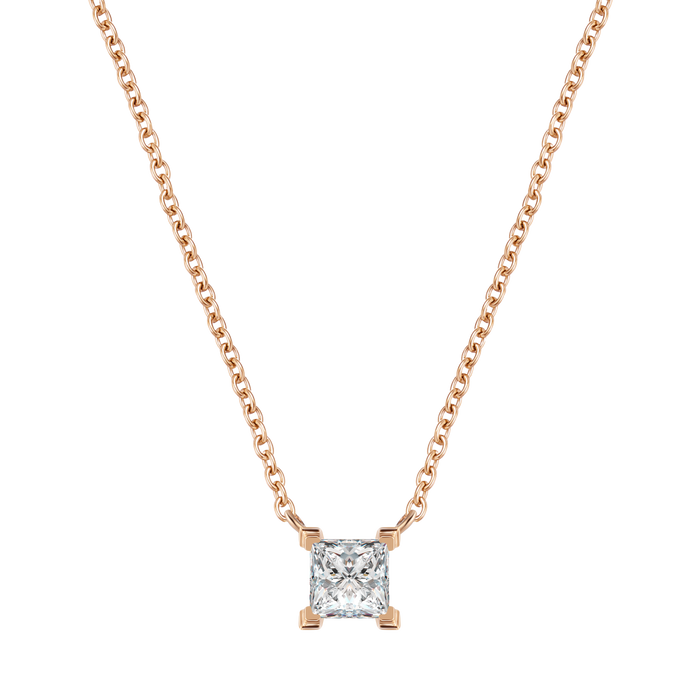  Mercury solitaire necklace - Princess Cut Lab-Grown Diamond Solitaire Necklace -  The Future Rocks -    1 