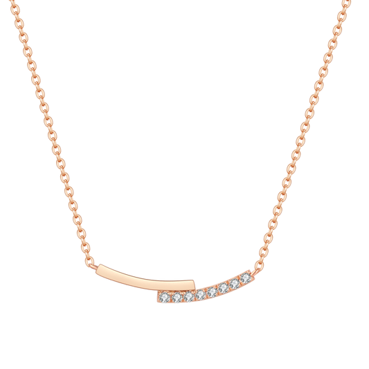 Ballerina mini necklace - Rose Gold Mini Diamond Necklace -  The Future Rocks -    1