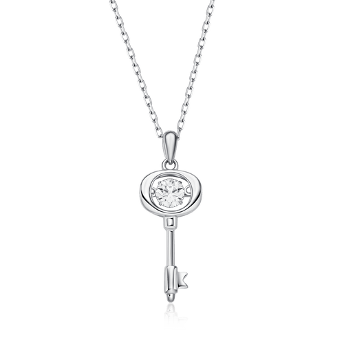  Crush on you - key to heart necklace - Diamond Key Necklace -  The Future Rocks -    1 