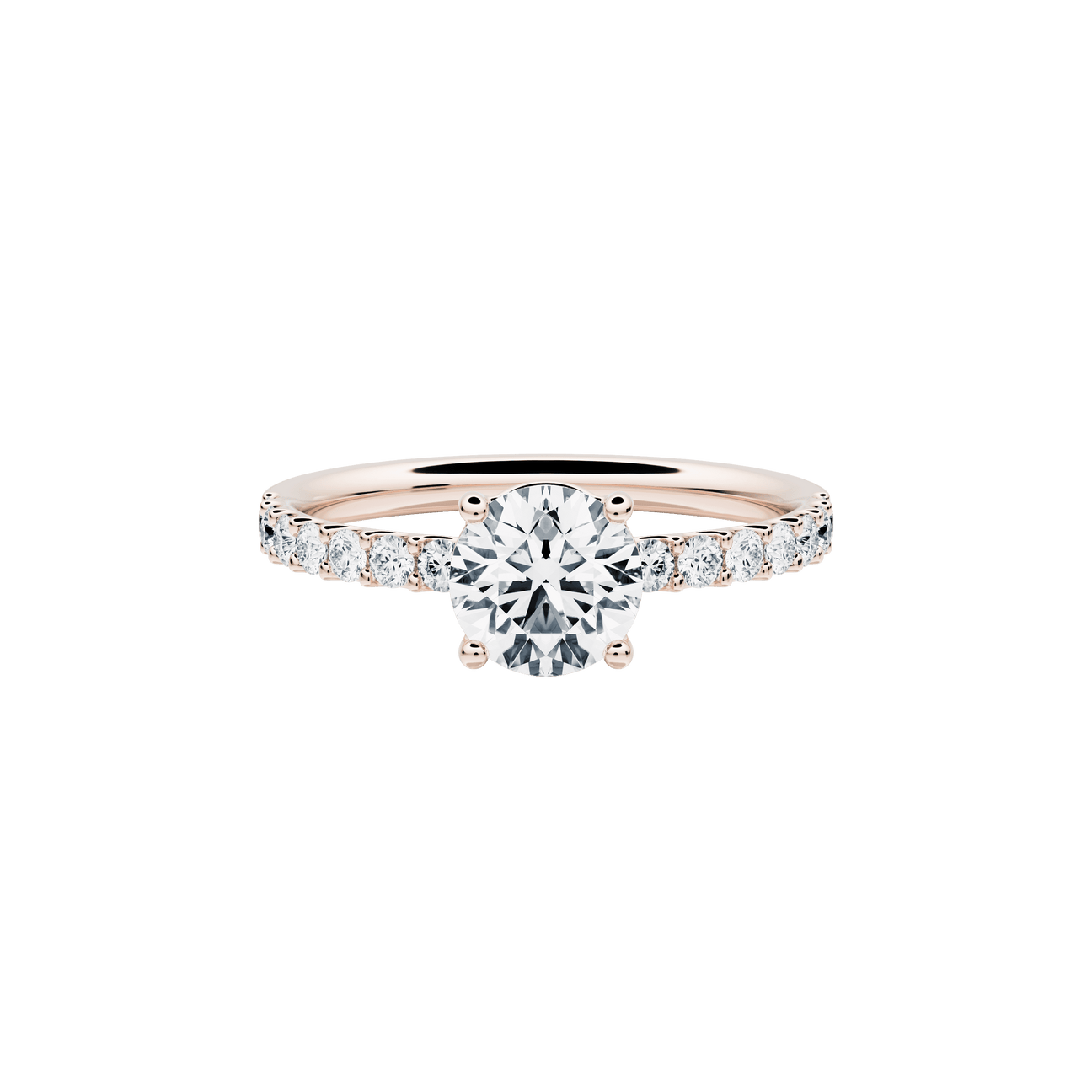  Norah ring - Lab-Grown Diamond Pavé Solitaire Ring -  The Future Rocks -    1 