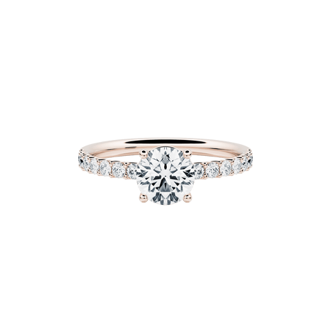  Norah ring - Lab-Grown Diamond Pavé Solitaire Ring -  The Future Rocks  -    1 
