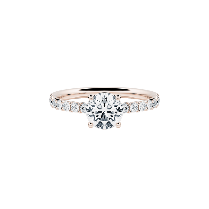  Norah ring - Lab-Grown Diamond Pavé Solitaire Ring -  The Future Rocks -    1 