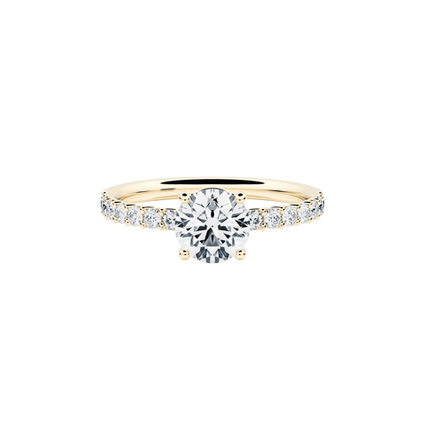  Norah ring - Lab-Grown Diamond Pavé Solitaire Ring -  The Future Rocks  -    4 