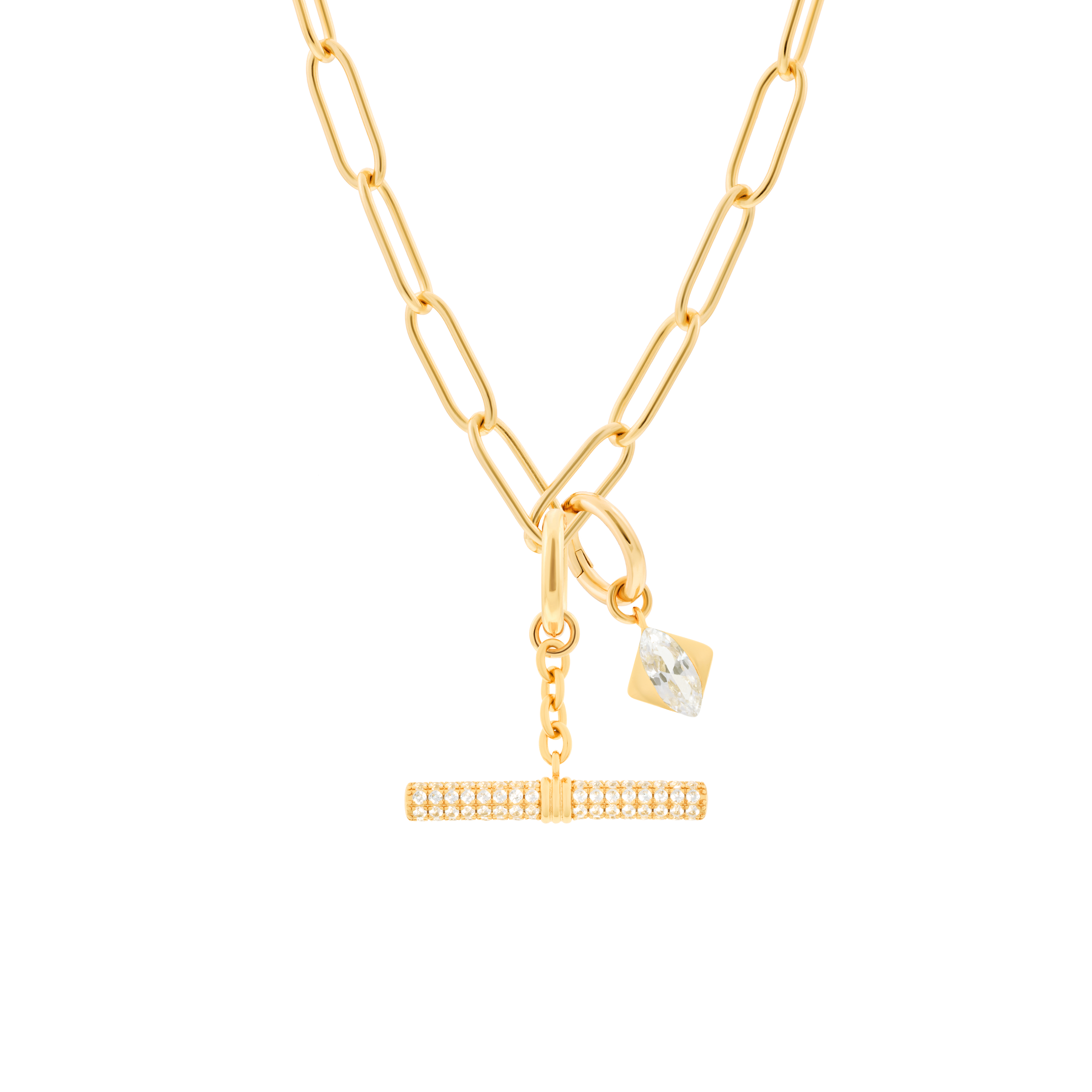 Phoebe necklace with 2 charms in gold vermeil - Phoebe necklace with 2 charms in gold vermeil -  The Future Rocks -    1 