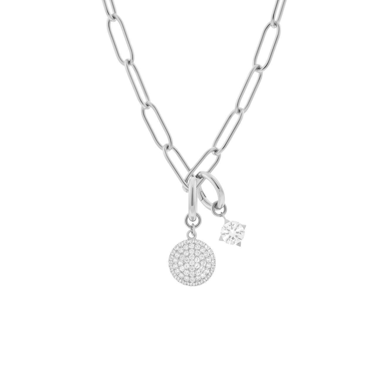 Phoebe necklace with 2 charms in 925 sterling silver