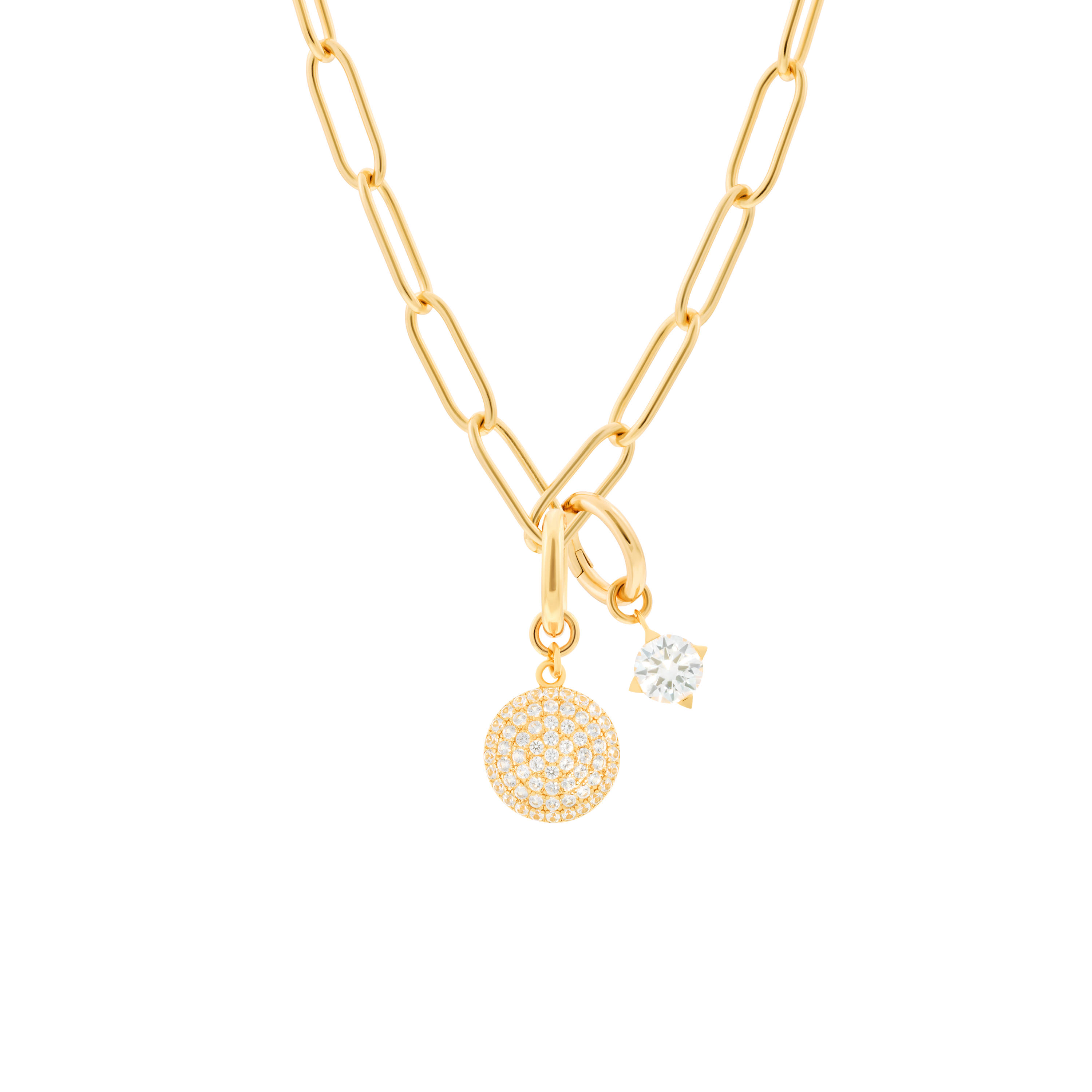  Phoebe necklace with 2 charms in gold vermeil - Phoebe necklace with 2 charms in gold vermeil -  The Future Rocks -    7 