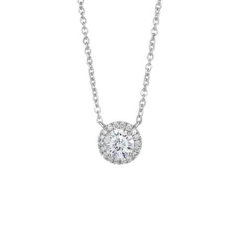  1ct. tw. halo 14k gold pendant necklace - 1ct. tw. halo 14k gold pendant necklace -  The Future Rocks  -    4 
